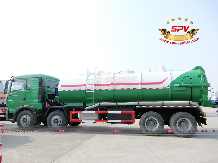 18 CBM Stainless Steel Vacuum Tank Sinotruk - LS